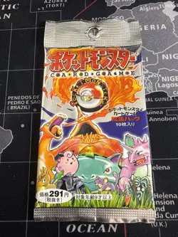 Pokemon Card Japanese Base Set Foil Pack Booster Pack 1996 Vintage Rare Unopen - Image 1