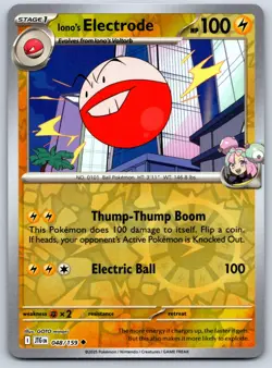 Iono's Electrode - Reverse Holo - SV09: Journey Together 048/159 Pokemon Card NM - Image 1