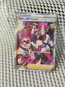 Team Yell Grunt 202/202 Full Art Holo Pokemon Sword & Shield Base Set ENG NM - Image 3