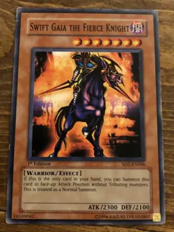 YuGiOh Card, Swift Gaia the Fierce Knight SD5-EN006 1st Edition 16589042 - Image 1