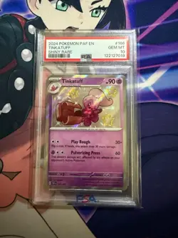 2024 Pokemon Paldean Fates SHINY TINKATUFF Holo 166/091 PSA 10 GEM MINT - Image 1