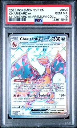 2023 POKEMON SVP EN-SV BLACK STAR PROMO #056 CHARIZARD EX PSA 10 - Image 1