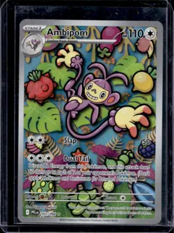 2025 Pokemon Phantasmal Flames Ambipom Illustration Rare #107/094 - Image 1