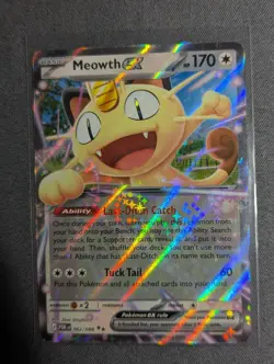 Pokemon TCG Perfect Order Meowth EX 062/088 Double Rare Holo NM Near Mint - Image 1