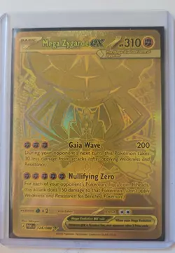 Pokemon Mega Zygarde ex Gold Hyper Rare 124/088 Perfect Order - Image 1
