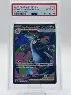 Mega Charizard X ex 109/094 Phantasmal Flames Full Art Ultra Rare PSA 10 - Image 1