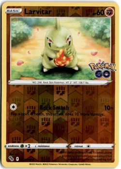 Larvitar Common Pokemon GO 037/078 NM - Image 1