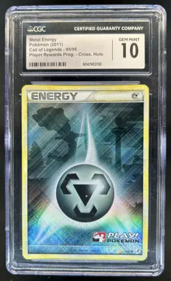 2011 Pokemon Metal Energy Promos Crosshatch Holo Player Rewards #95/95 CGC 10 - Image 1