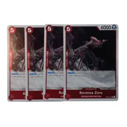 One Piece Kingdoms of Intrigue 4 x OP04-15 Roronoa Zoro Playset (R/NM/EN) - Image 1
