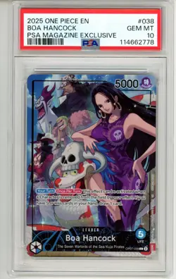 PSA GEM MT 10 One Piece Boa Hancock (2025 PSA Magazine Promo) OP07-038 Foil - Image 1