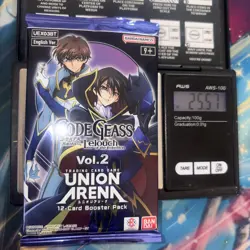 Heavy 25.57g Union Arena Sealed Code Geass Vol. 2 Booster Pack - Image 1