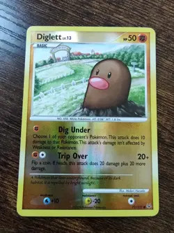 Diglett 72/127 Platinum Pokemon Reverse Holo Card - Image 1