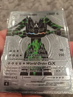 Zygarde GX Silver Foil Fan Art Vinyl Collector Pokemon Card - Image 5