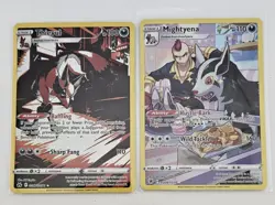 2 Pokemon Cards : Thievul GG17/GG70 & Mightyena TG09/TG30 - Full Art - Image 1