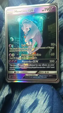 Pokemon Mewtwo GX 78/73 Shining Legends Shiny Holo Rare Full Art 190 HP GX Card - Image 1