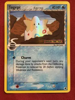 Pokemon TCG Togepi Reverse Holo Card EX DRAGON FRONTIERS 41/101 2006 NM - Image 1