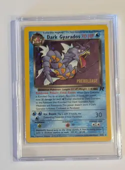 Vintage Dark Gyarados Holo Team Rocket 8/82 Prerelease Pokemon Card 2000 - Image 1