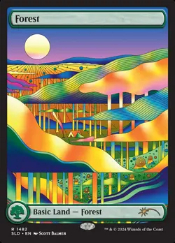 MTG Forest (1482) Full Art ** Secret Lair Drop ** English (NM) - Image 1