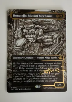 Donatello, Mutant Mechanic (Borderless) (Gold-Stamped Signature) TMNT Foil - Image 1
