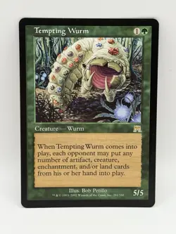 Wizards of the Coast Tempting Wurm Onslaught Green Rare Creature 5/5 Regular - Image 1