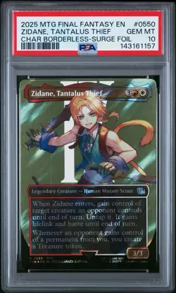 PSA 10 ZIDANE, TANTALUS THIEF #0550 BORDERLESS SURGE FOIL 2025 MTG FINAL FANTASY - Image 3