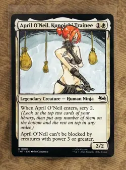 April O'Neil X4 Altered Art Hand Painted MTG Magic the Gathering Anime Girl Tmnt - Image 1