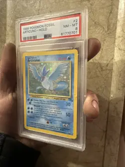 Pokemon ARTICUNO 2/62 Holo Rare Fossil PSA 8 Graded NM - MT - Image 3