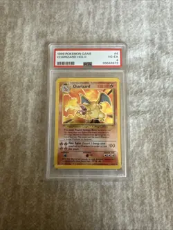 1999 POKEMON BASE SET UNLIMITED #4 CHARIZARD-HOLO PSA 4 - Image 3