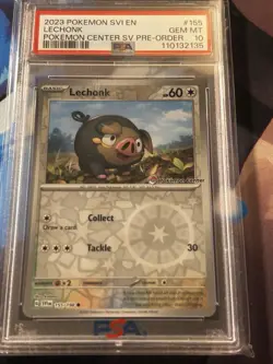 2023 Pokemon SVI #155 S PSA Gem Mint 10 LeChonk Pokemon Center SV Pre-Order - Image 2
