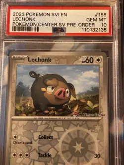 2023 Pokemon SVI #155 S PSA Gem Mint 10 LeChonk Pokemon Center SV Pre-Order - Image 4