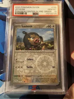 2023 Pokemon SVI #155 S PSA Gem Mint 10 LeChonk Pokemon Center SV Pre-Order - Image 5