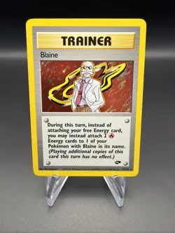 Blaine - Holo - 17/132 Gym Challenge - Pokemon TCG - 2000 - Image 1