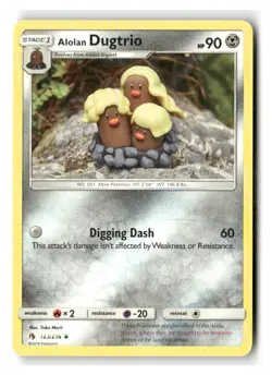 Alolan Dugtrio 123/214 Uncommon Lost Thunder Pokemon Near Mint - Image 1