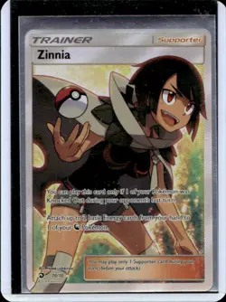 2018 Pokemon Sun & Moon Dragon Majesty Zinnia #70/70 - Image 1