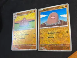 Pokemon 151 - Diglett - 050/165 + Dugtrio - 051/165 - NM - Reverse Holo Set - Image 5