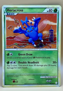 Heracross 43/123 – HeartGold & SoulSilver (Uncommon) - LP+ - 2010 Pokemon TCG - Image 1