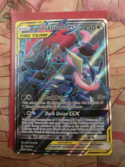 Pokemon Greninja & Zoroark GX 200/214 Unbroken Bonds Ultra Rare Full Art Holo - Image 1