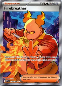 Pokemon TCG Phantasmal Flames Firebreather 119/094 Full Art NM English - Image 1