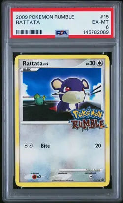 2009 POKEMON RUMBLE #15 RATTATA PSA 6 - Image 1