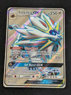 Solgaleo GX - 143/149 - Full Art Ultra Rare NM, English Pokemon Sun & Moon Base - Image 1