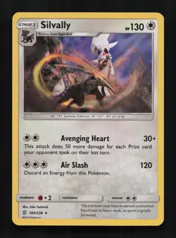 Silvally 184/236 Holo Rare Unified Minds Pokemon Near Mint - Image 1