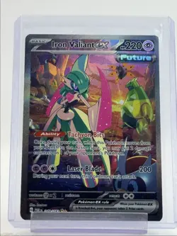 IRON VALIANT EX 2023 POKEMON PARADOX SPECIAL ILLUSTRATION RARE 249 Q3384 - Image 1