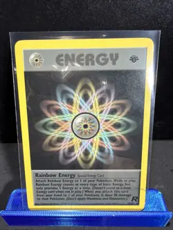 Pokemon TCG Rainbow Energy 1st Edition Rocket 80/82 LP/MP - Image 1