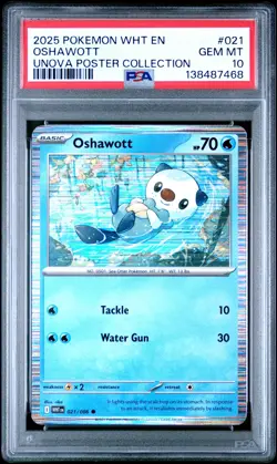 2025 POKEMON WHT EN-WHITE FLARE UNOVA POSTER COLLECTION #021 OSHAWOTT PSA 10 - Image 1