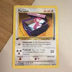 Porygon 48/82 1st Edition Team Rocket Pokemon TCG - Image 1