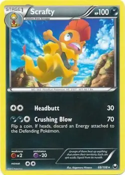 Pokemon TCG Dark Explorers - Scrafty 68/108 - Image 1