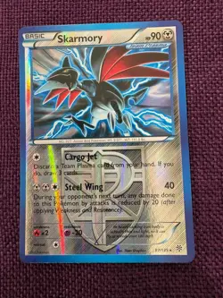 Pokemon TCG BW Plasma Storm Skarmory 87/135 Reverse Holo Rare LP - Image 1