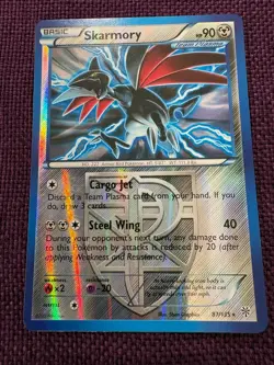 Pokemon TCG BW Plasma Storm Skarmory 87/135 Reverse Holo Rare LP - Image 2