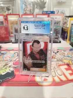 Giovanni’s Exile BLUE LABEL Hidden Fates Full Art 2019Pokemon Card CGC 9.5 67/68 - Image 1