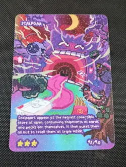 Scalpgar (Gengar) 91/90 - Set Hit Holo - Pokedoodles Set 1 Fan Art- Pokemon - Image 1